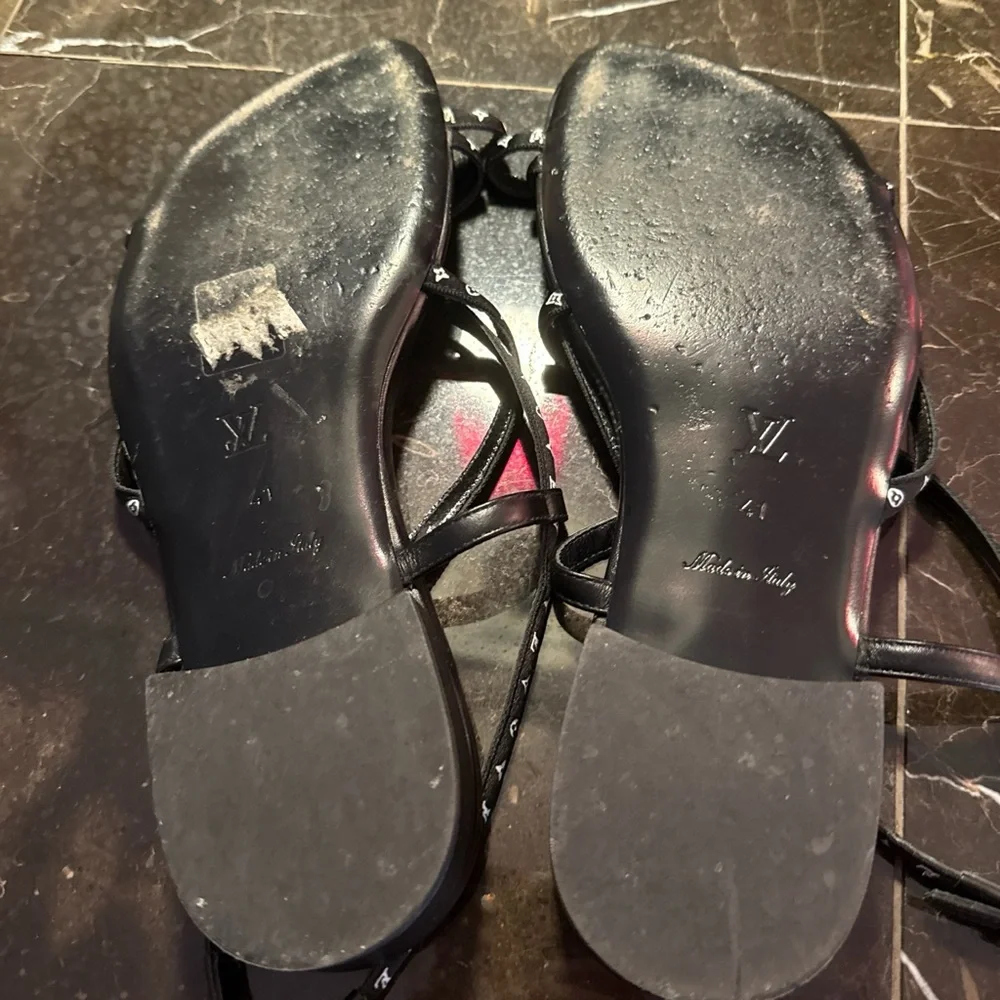 Size 41 Italian Louis Vuitton monogram slingback sandals - Picture 6 of 12